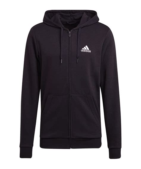 adidas kapuzenjacke essentials 3s fz schwarz weiß